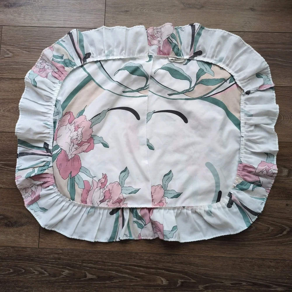 Vtg Springmaid Anastasia Andre Richard Standard Pillow Shams Ruffle Floral Set